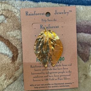 Gold dipped splitleaf pin